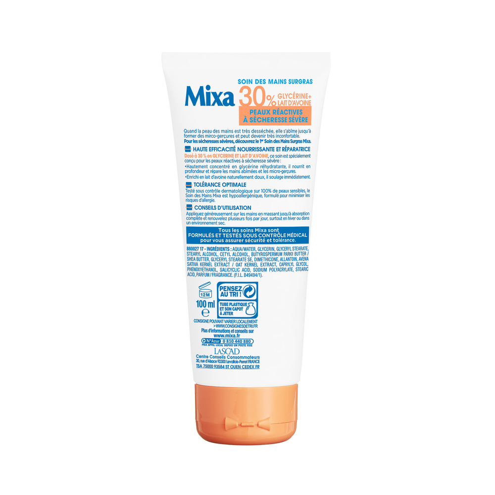 mixa Intensif Peaux Sèches Soin Des Mains Surgras