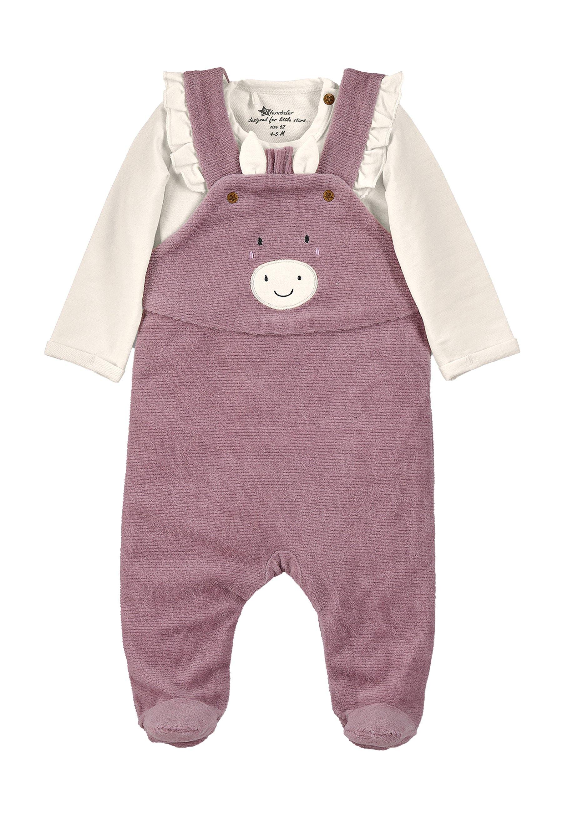 Strampler-Set Nicki Pony Pauline in Lila und Ecru