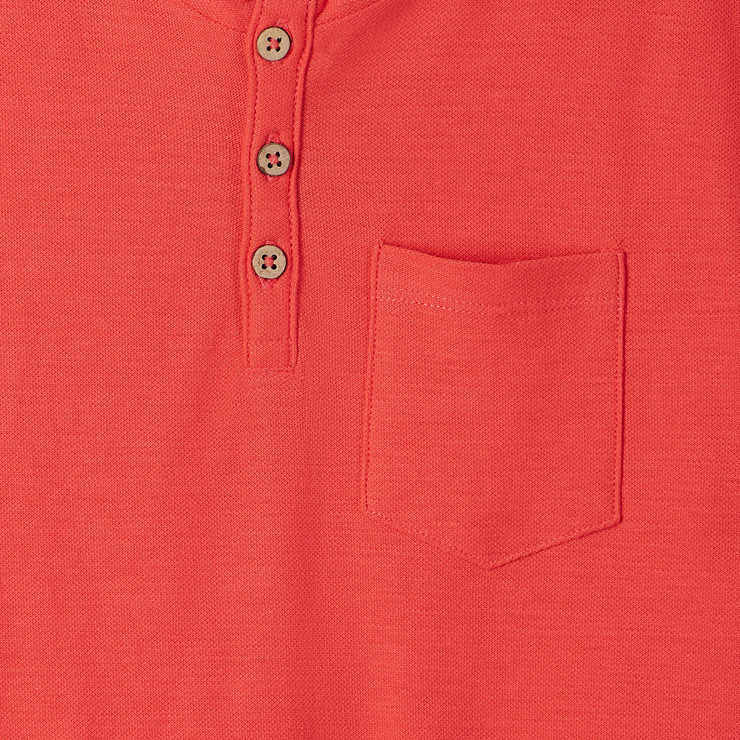 T-shirt manches courtes rouge corail garçon | La Halle