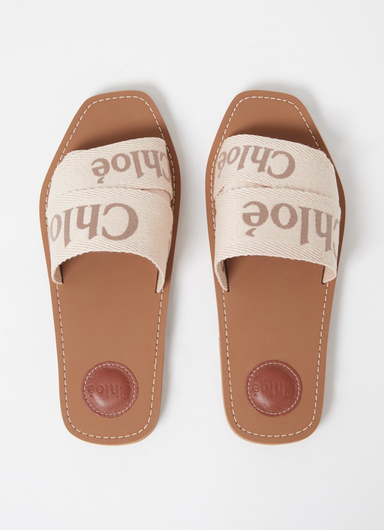 Pantofi Chloé Woody din pânză cu logo