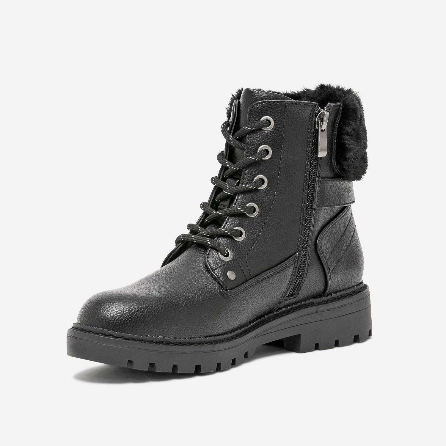 Bottine noire fourrée