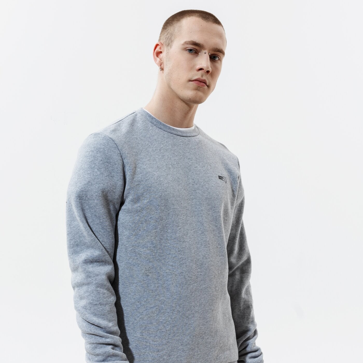 CONFRONT SWEATSHIRT SMALL LOGO CREW GREY Grau
