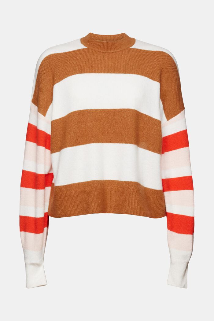Gestreifter Pullover aus Wollmix