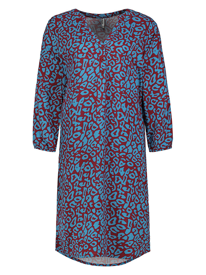 Sublevel Kleid in Rot/ Hellblau günstig kaufen