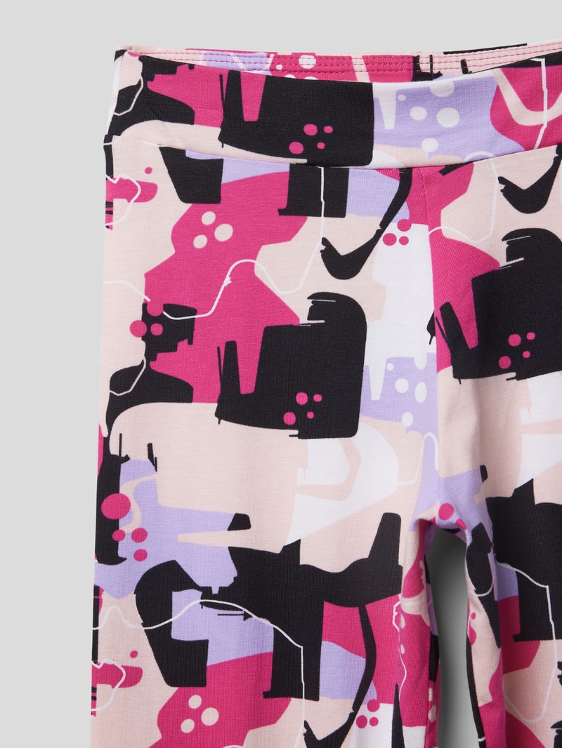 Pyjama-Hose mit Allover-Muster Modell 'STREET' in fuchsia