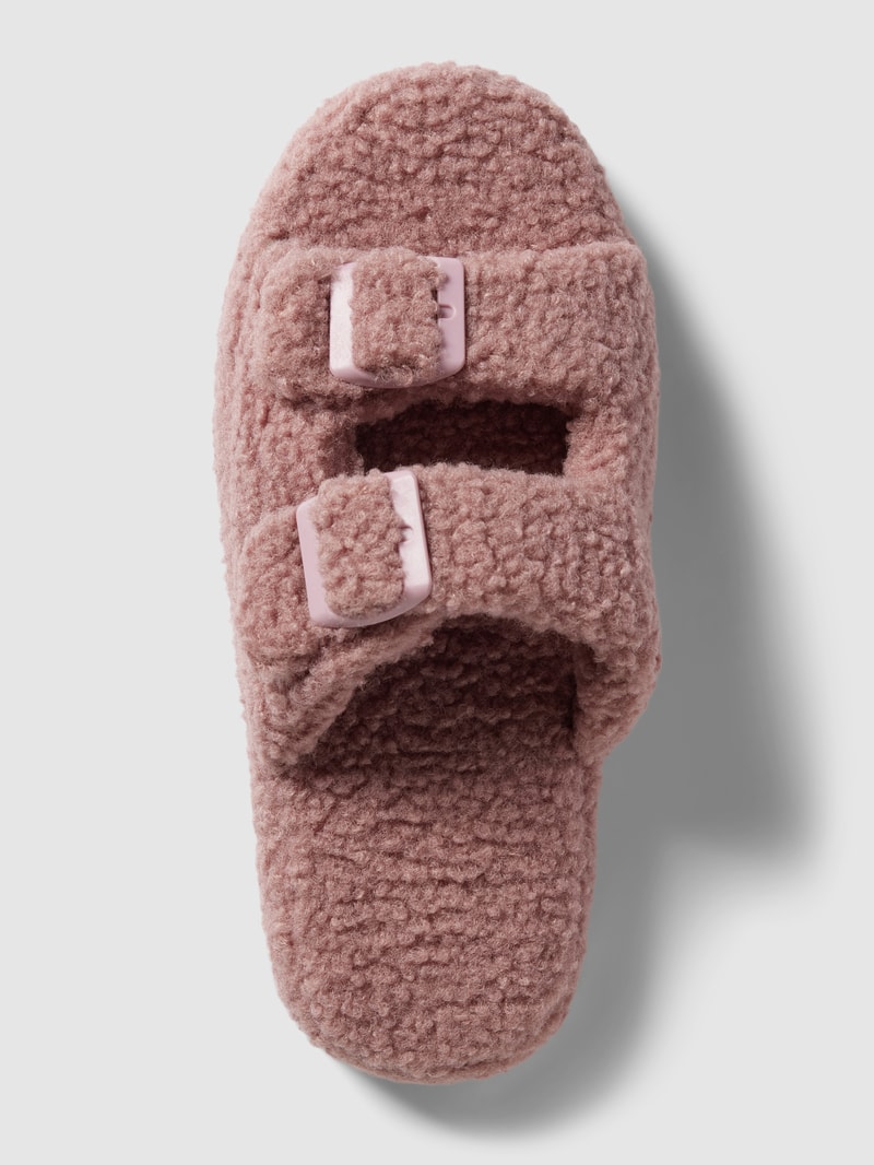 Hausschuhe aus Teddyfell in rosa