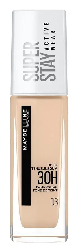 „Maybelline Super Stay Active Wear 30H“ veido makiažo pagrindas, 03 „True Ivory“