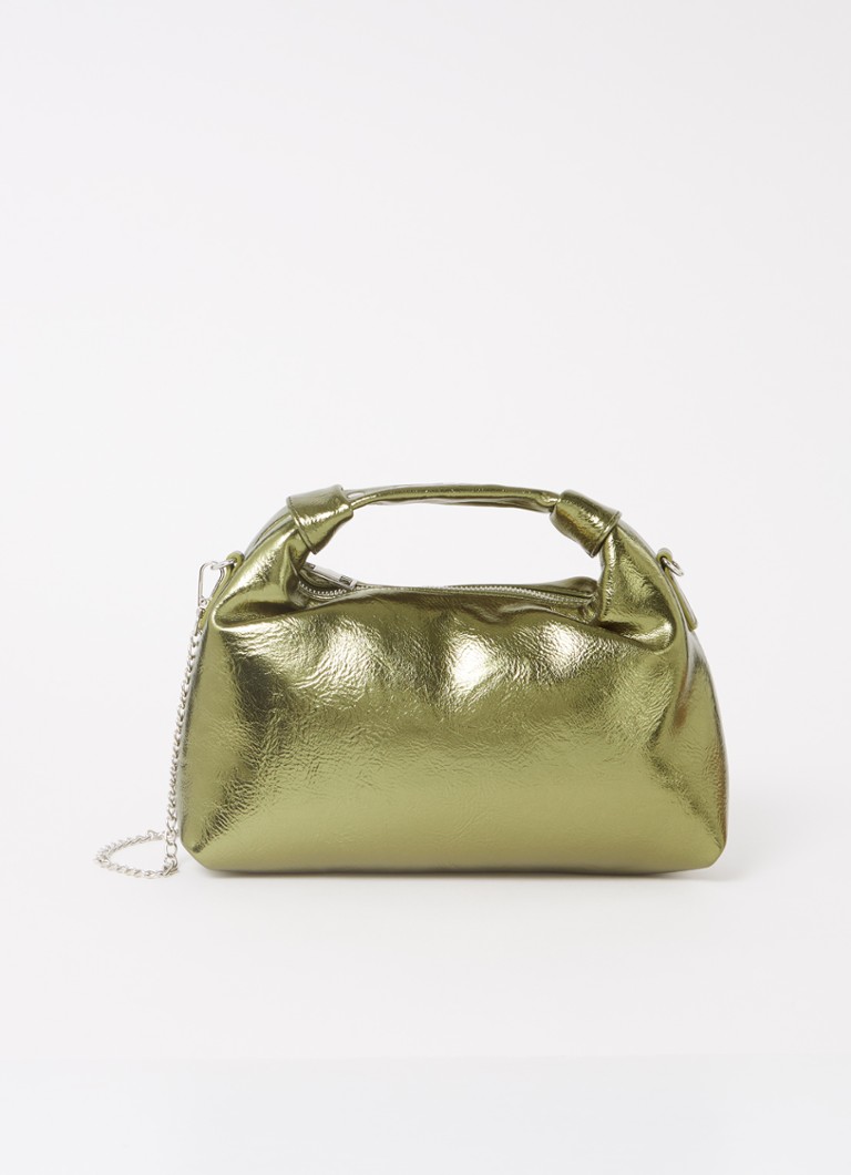 Bolsa de ombro grande Núnoo Dandy com alça removível e acabamento metálico.