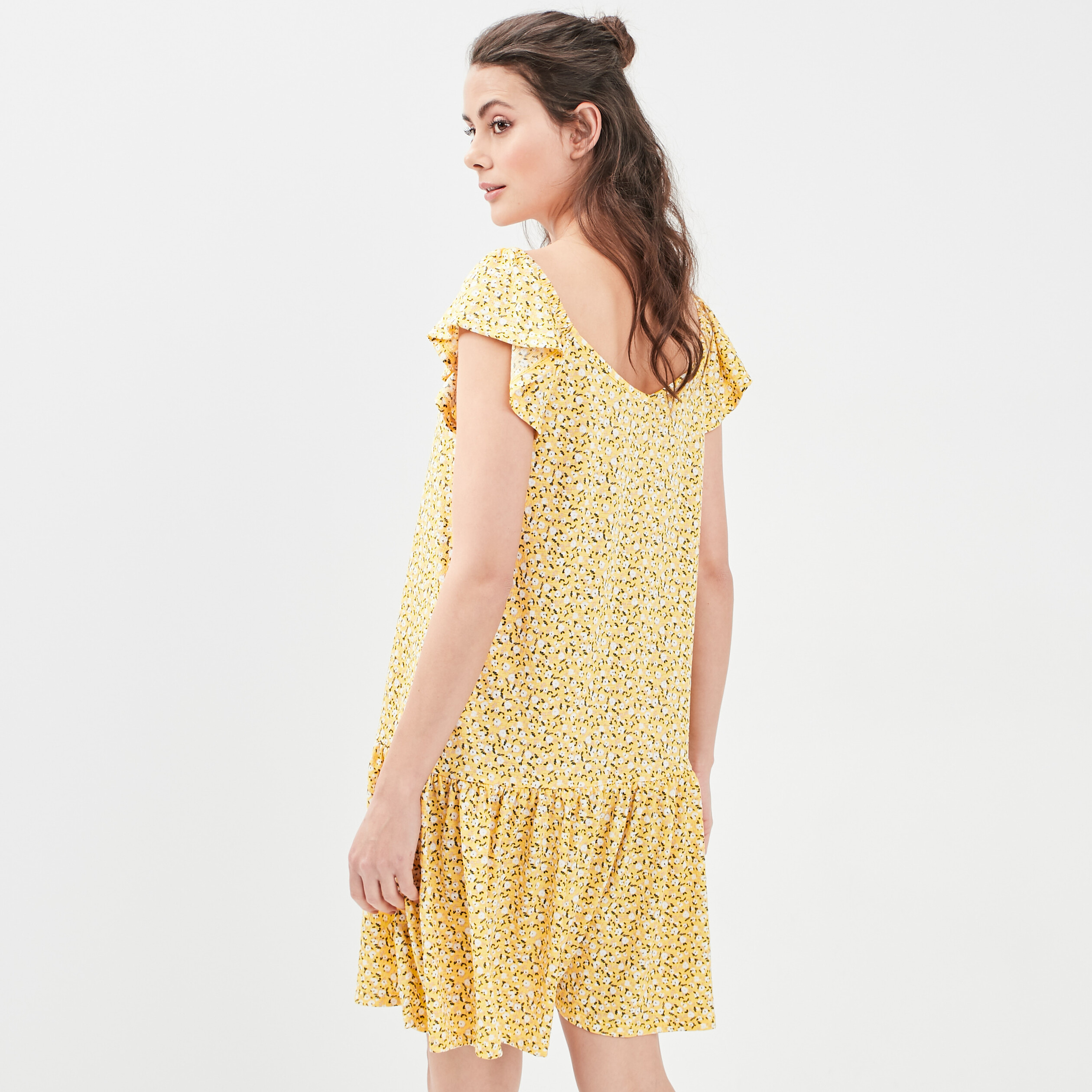 Robe patineuse jaune citron femme | La Halle