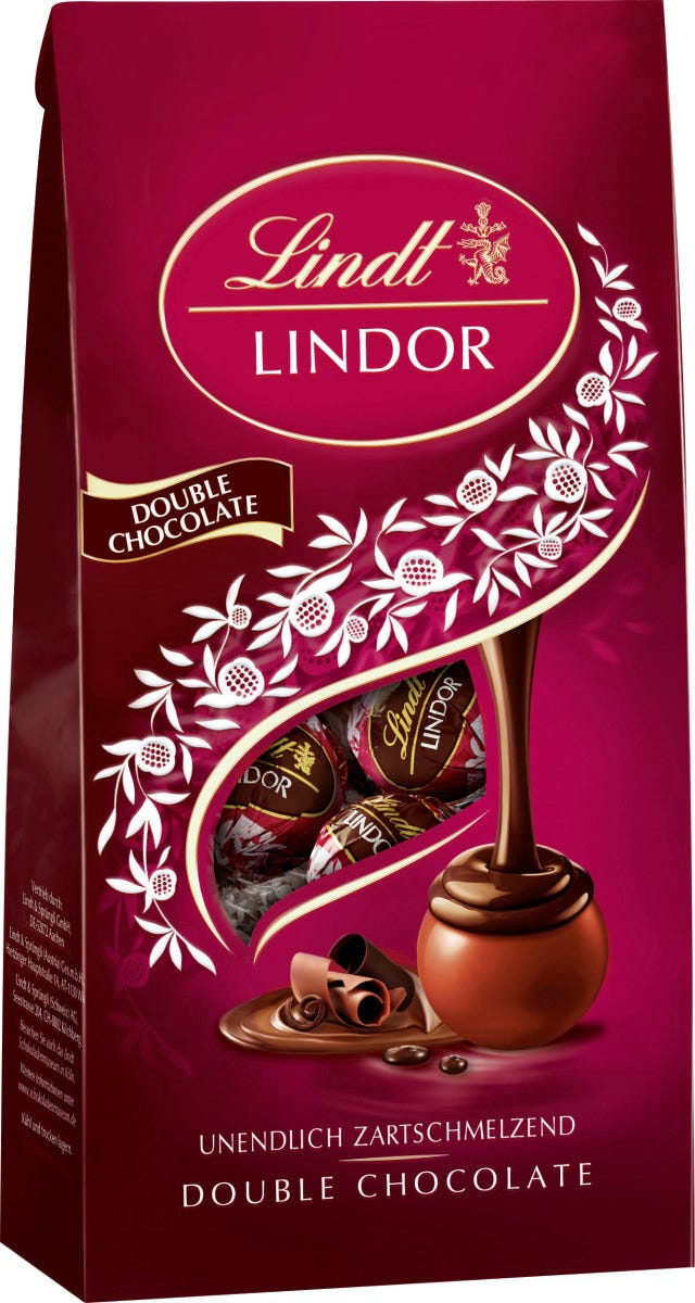 LINDOR Kugel Beutel Double Chocolate, 137g