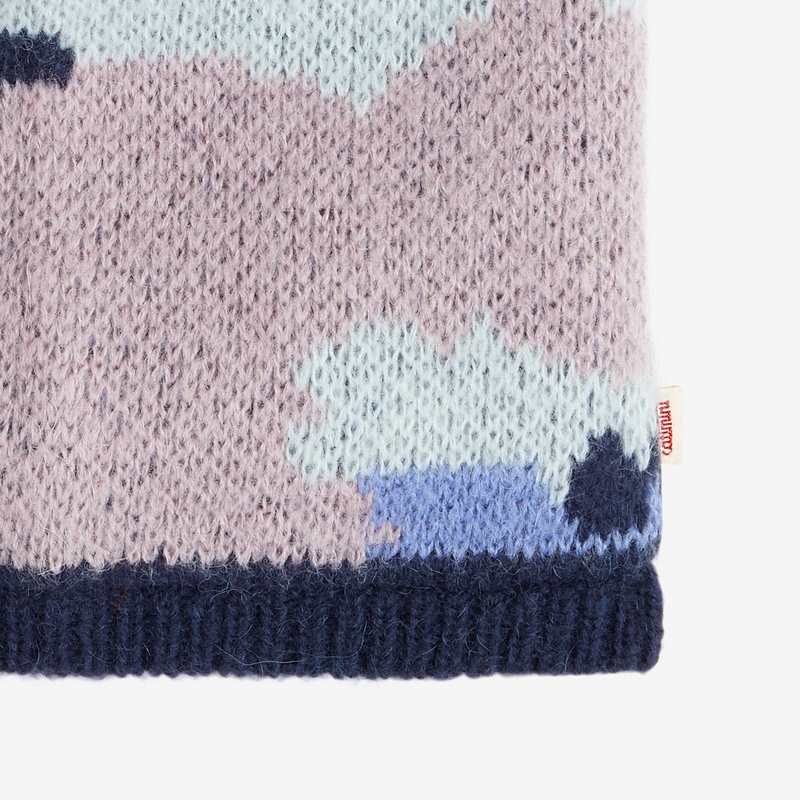Snood color bloc fille en tricot bleu Catimini
