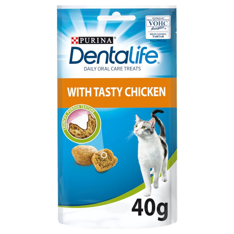 PURINA Dentalife Tägliche Katzen-Zahnpflege-Snacks Huhn | bitiba