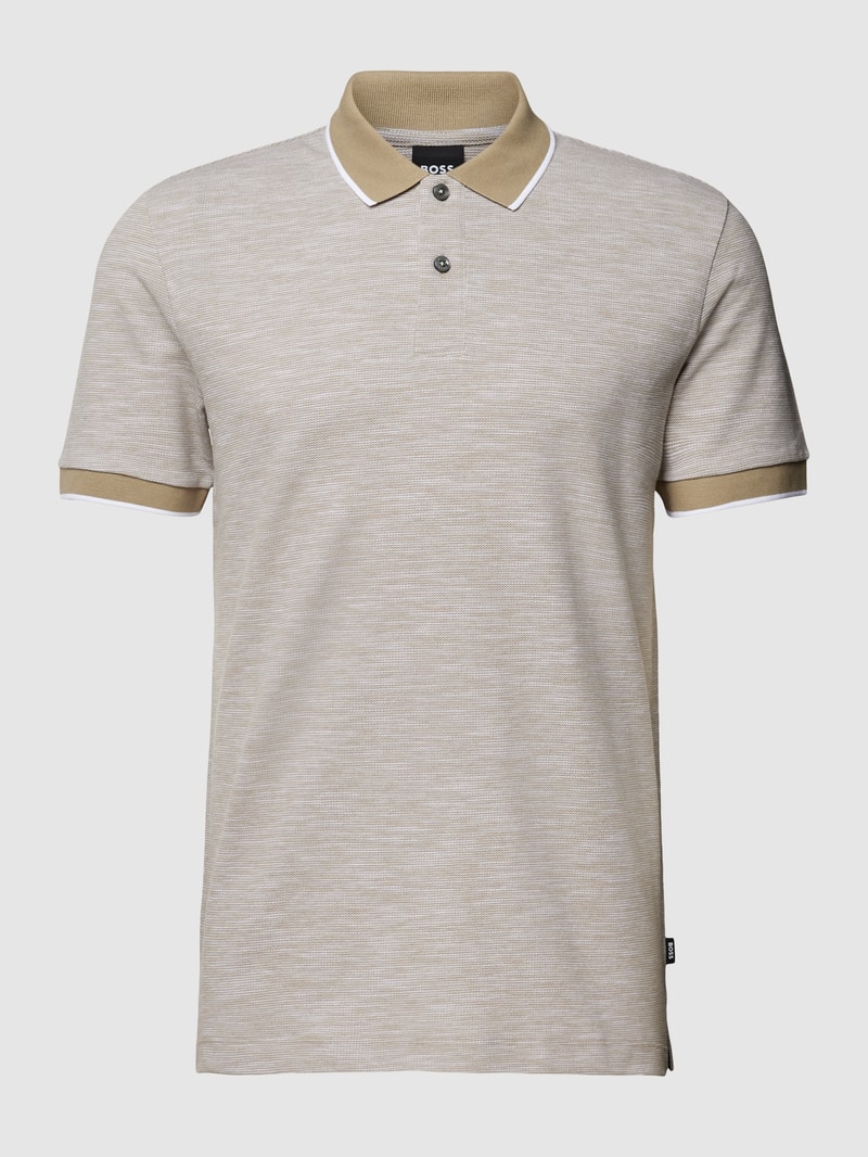 Poloshirt mit fein strukturiertem Design Modell 'Parlay' in schilf