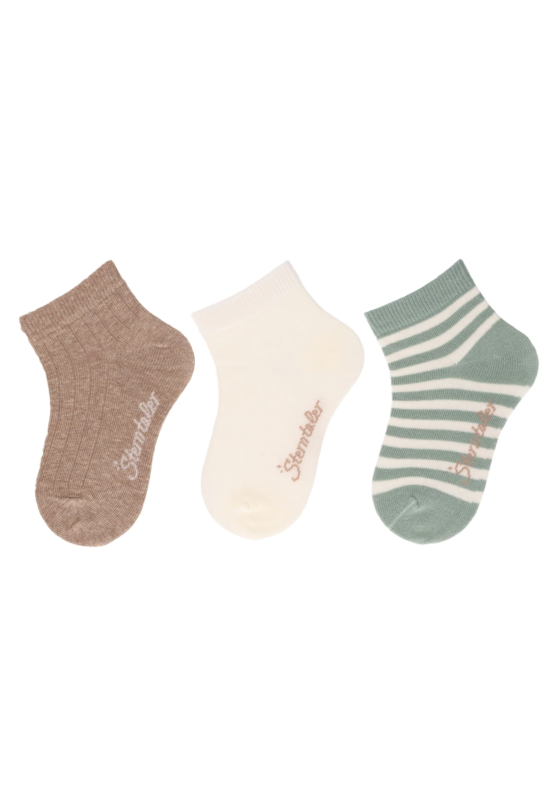 Socken im 3er Pack mit Rippenoptik in versch. Farben