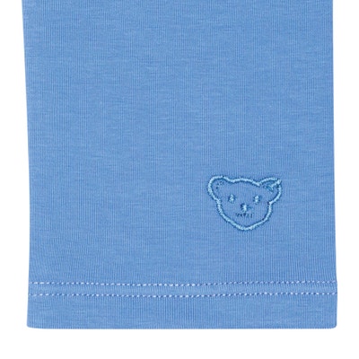 Set Leggings + T-Shirt kurzarm, mittelblau für Mädchen