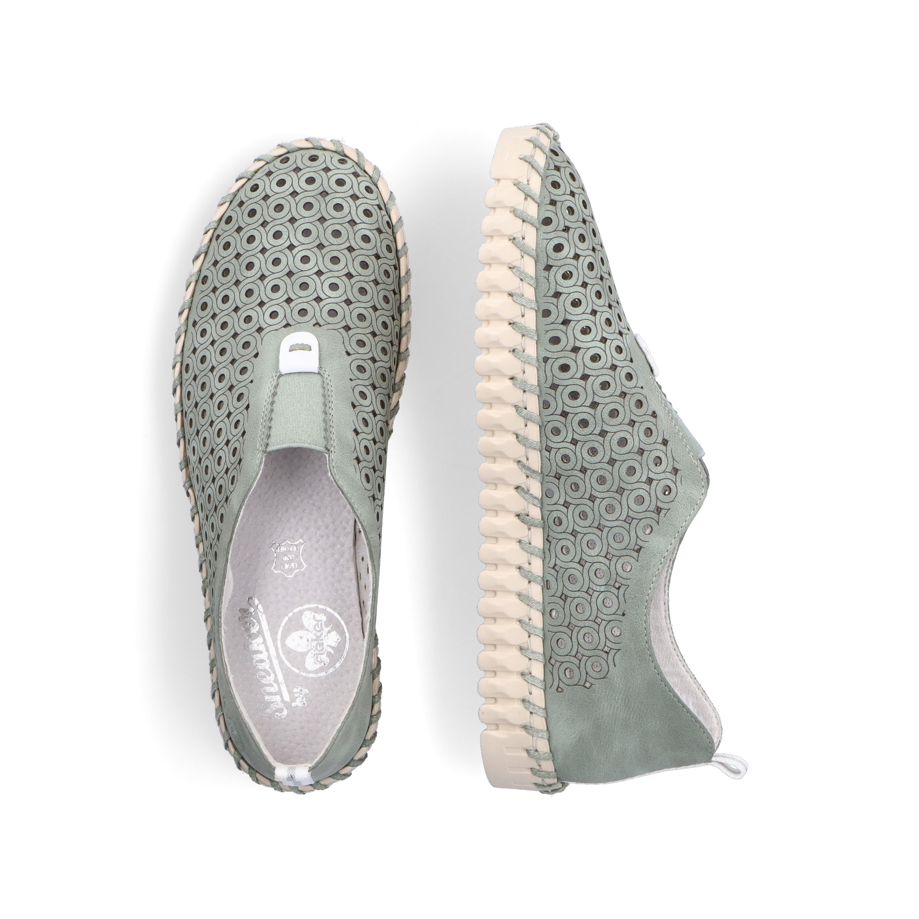 Rieker Damen Slipper khakigrün