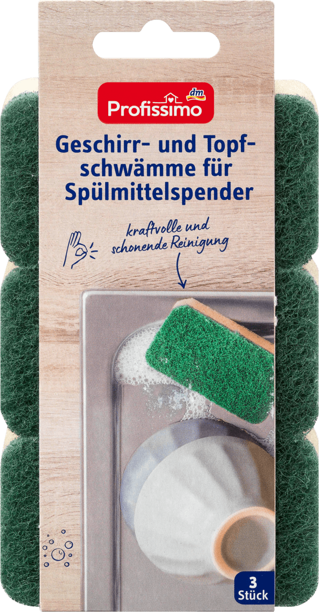 Geschirr- und Topfschwämme für Spülmittelspender, 3 St