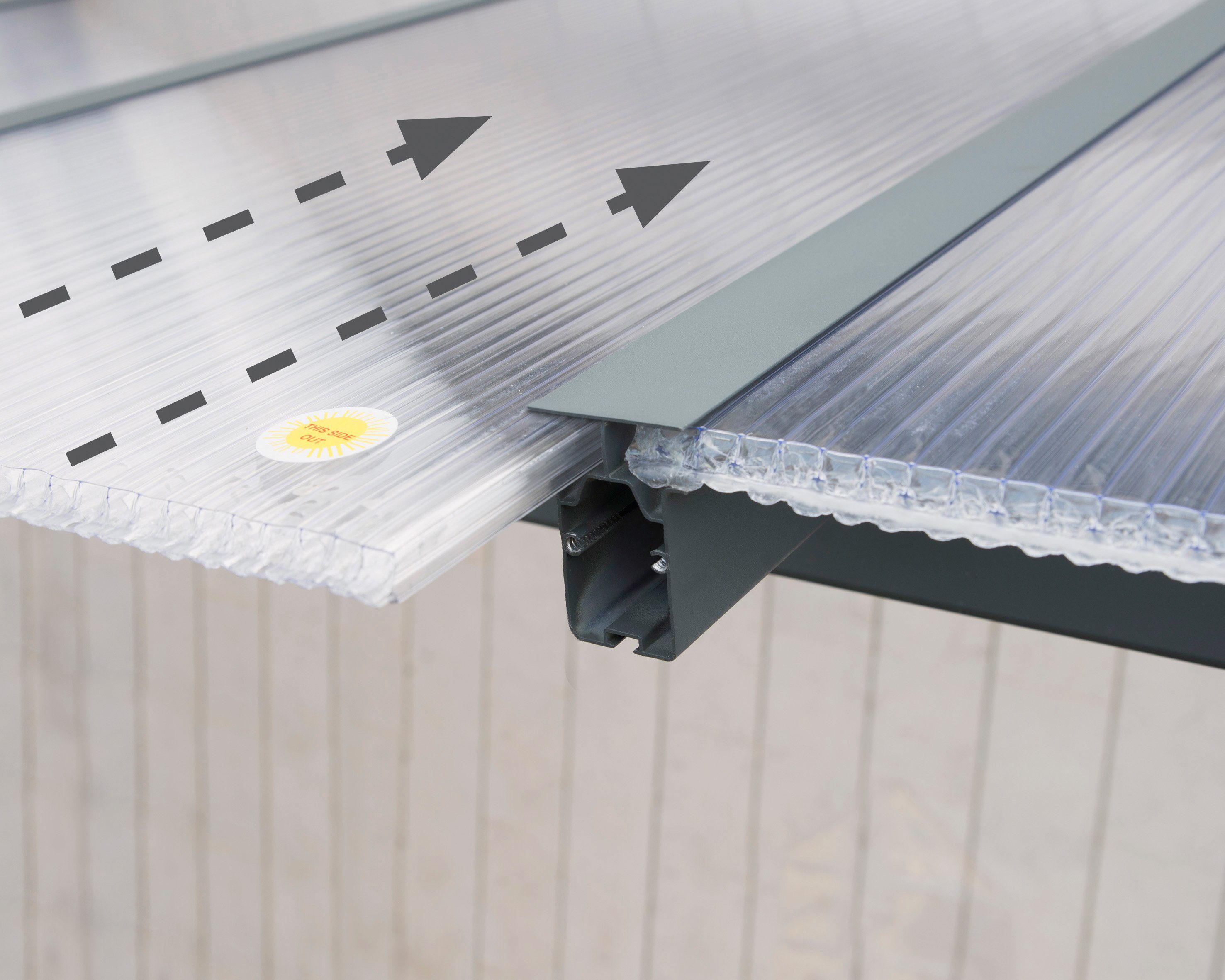 Palram - Canopia Terrassendach Olympia 3x5.4, BxT: 546x295 cm, Bedachung Doppelstegplatten, BxT: 546x295 cm