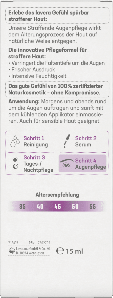 Augencreme straffend, 15 ml