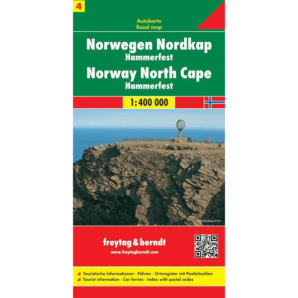 FuB Norwegen 04. Nordkap / Hammerfest 1 : 400 000. Autokarte - Straßenkarte