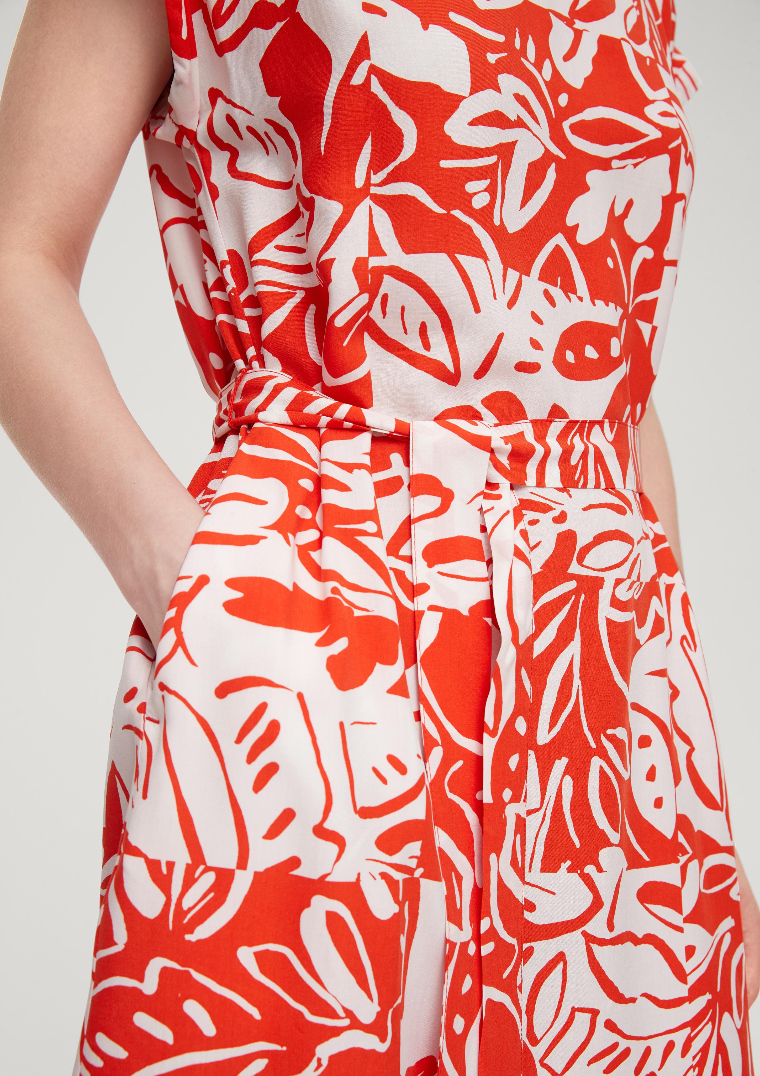 Kleid mit Bindeband aus Viskose  2131810-25A0