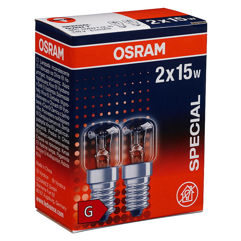Osram Stekeovnspære 15 w 2 pk e14