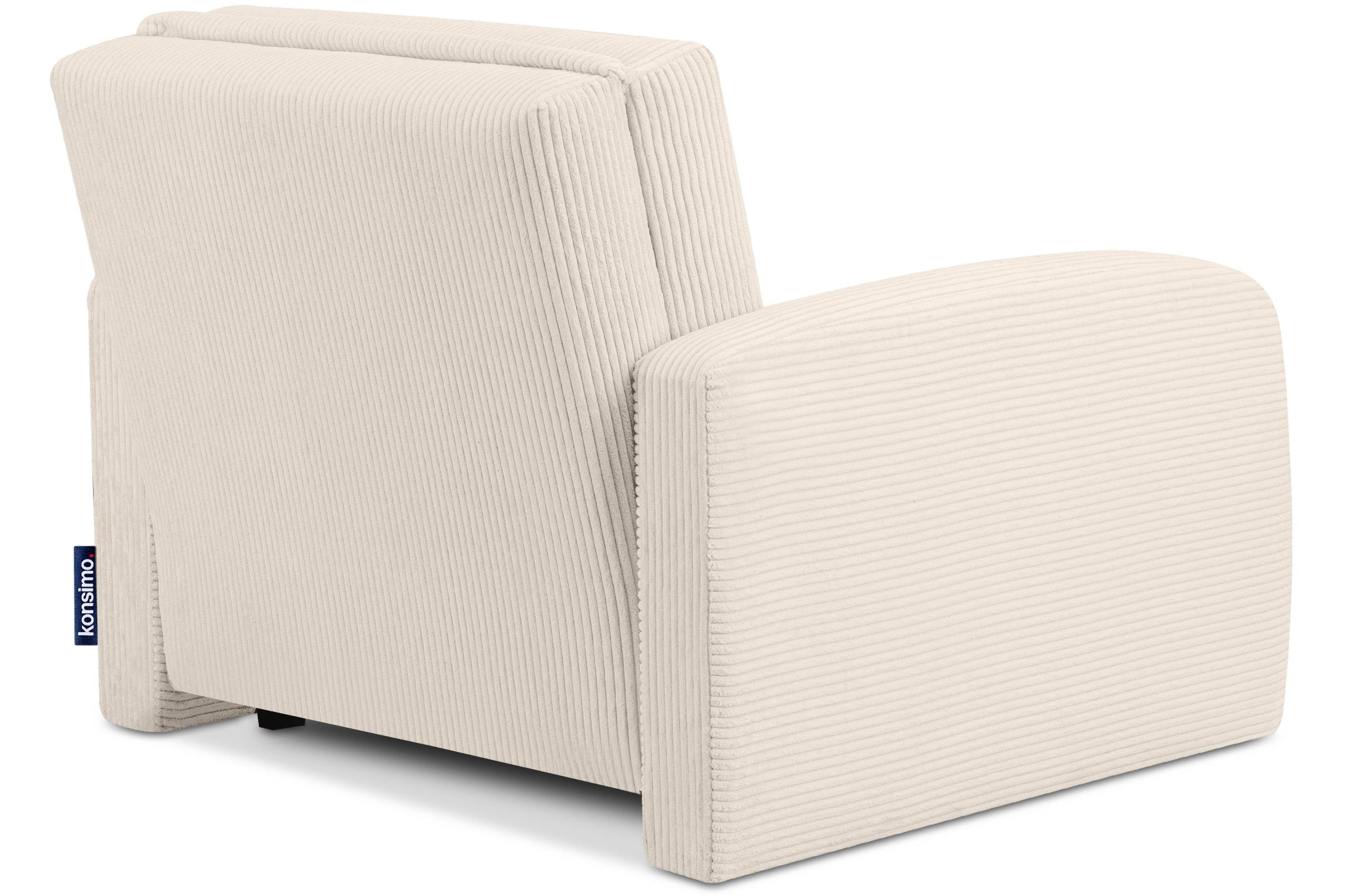 Konsimo Relaxsessel TILUCO Relaxsessel Schlafsessel Kindersofa, hergestellt in der EU, mit Schlaffunktion, mit Bettkasten, Liegesessel