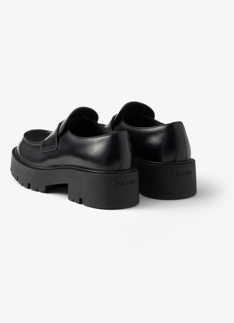 Prada leather loafer