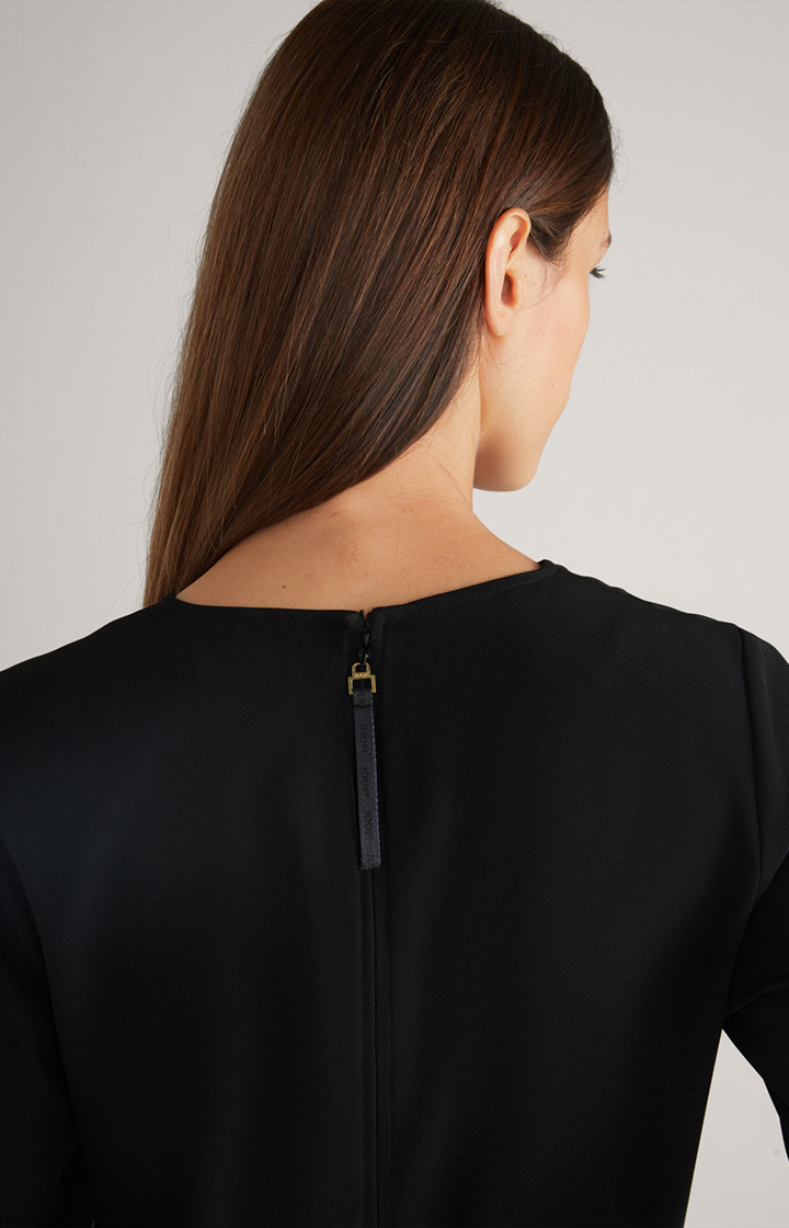 Twill-Kleid in Schwarz