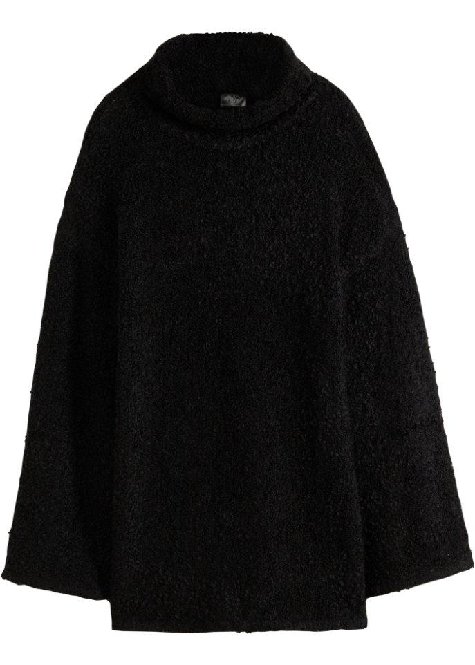 Pullover aus Bouclègarn mit ausgestellten Ärmel