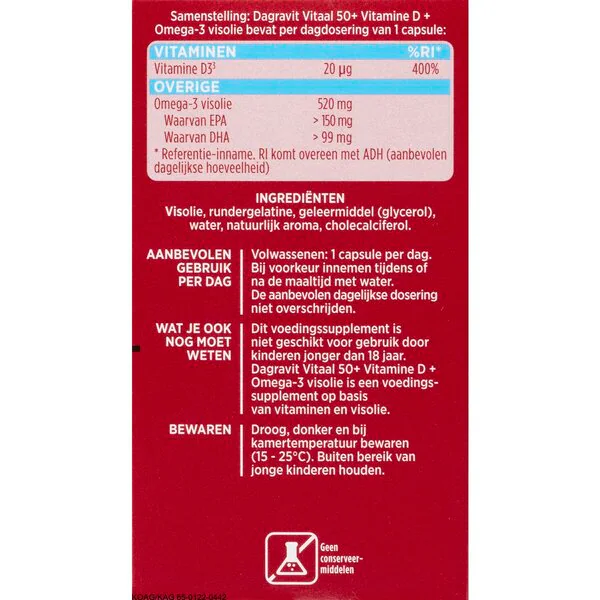 Dagravit Vitaal 50 D-vitamin Omega-3 halolaj kapszula 90 darab