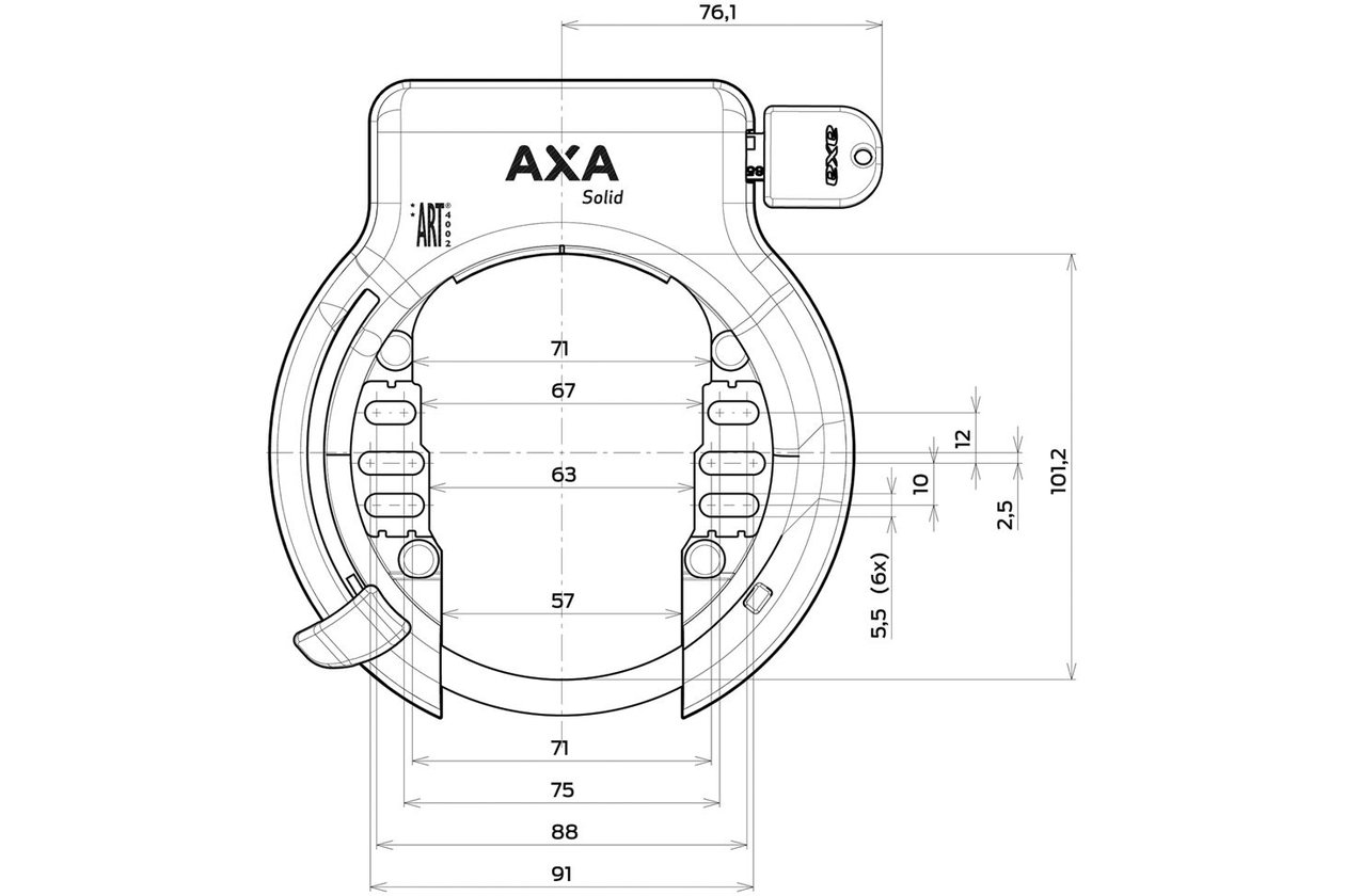 AXA Solid Retractable Rahmenschloss