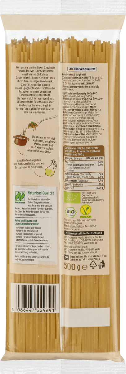 Nudeln, Spaghetti aus Dinkel, 500 g