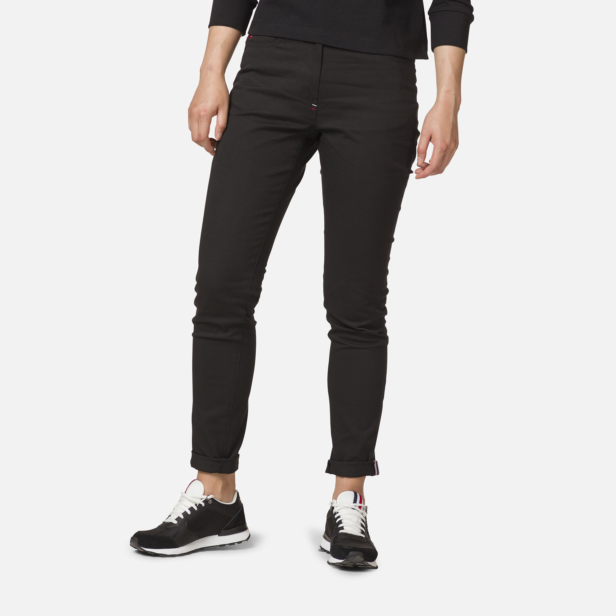 Pantalon slim en coton bio femme