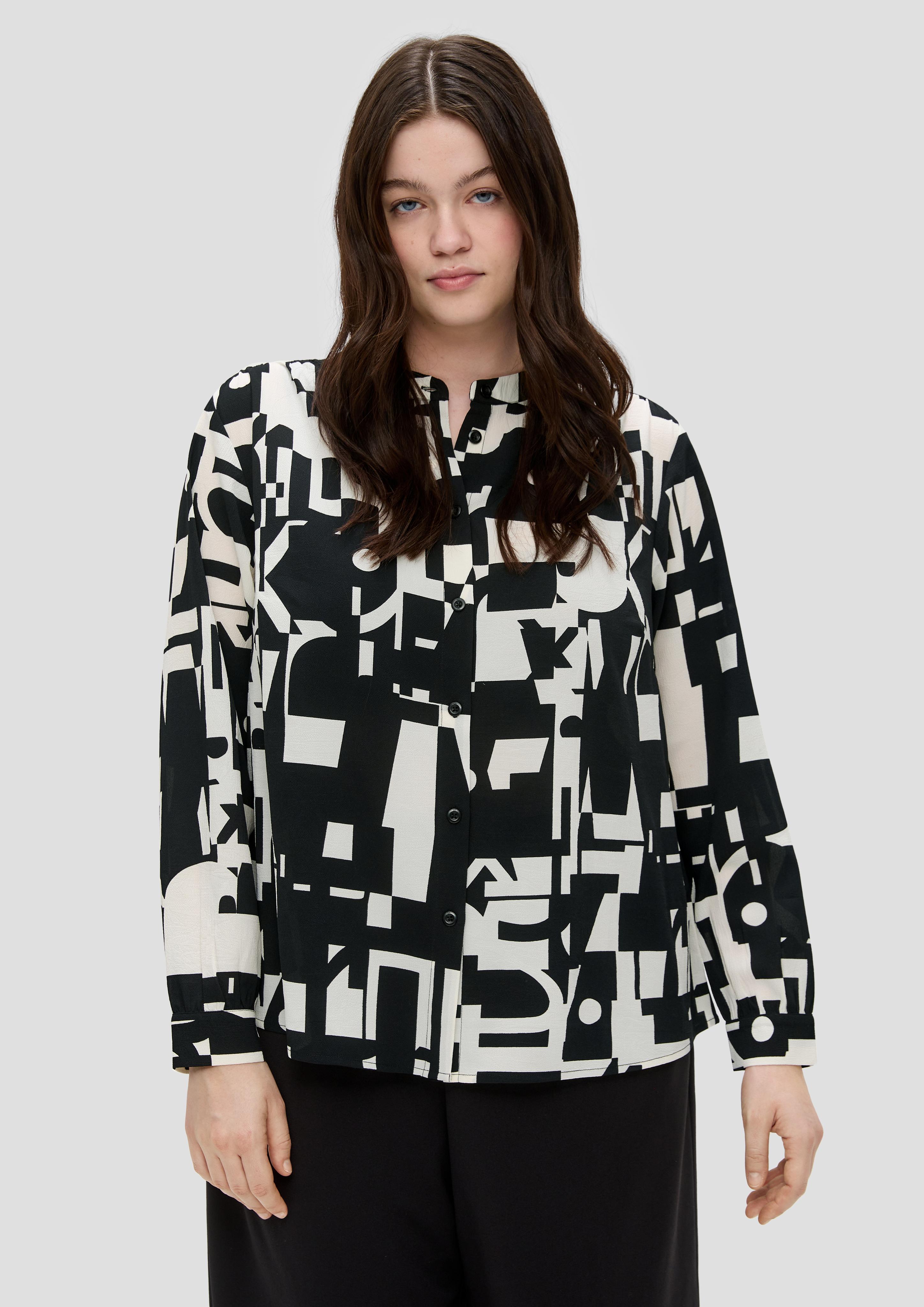 Crêpe-Bluse mit Raffung  2149137-99A2