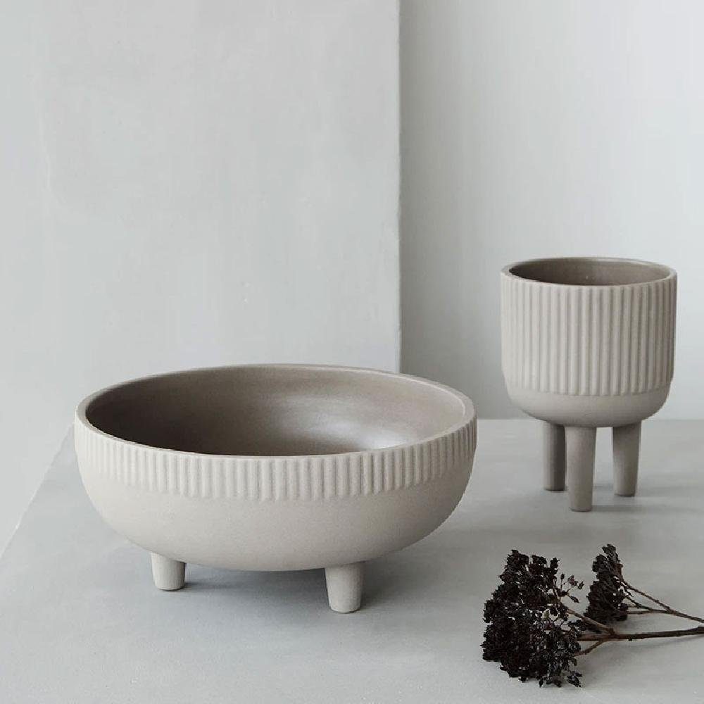 Kristina Dam Studio Blumentopf Schale Bowl Grau (Large)