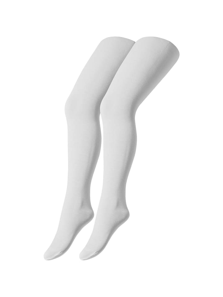 camano Strumpfhose 2er Pack cotton fine in Weiß günstig kaufen