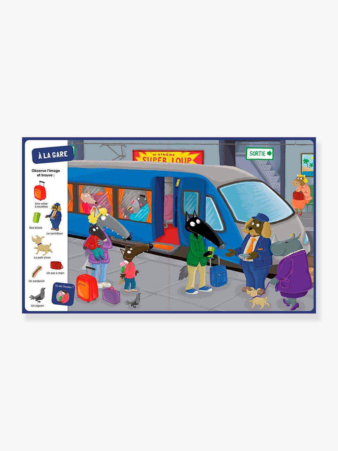 Livre d'activités Cherche et trouve P'tit Loup Vive les vacances AUZOU bleu