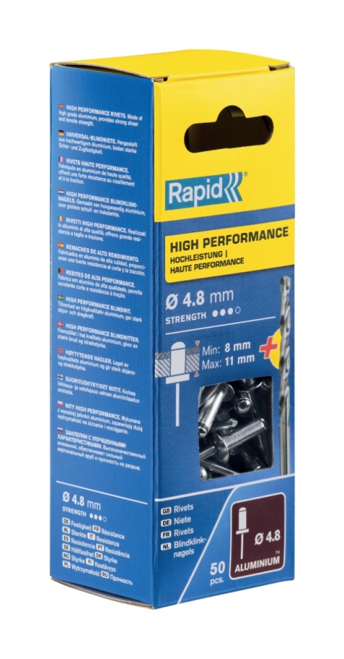 Rapid 5000389 Șuruburi oarbe de înaltă performanță Ø4,8 x 14 mm 50 bucăți