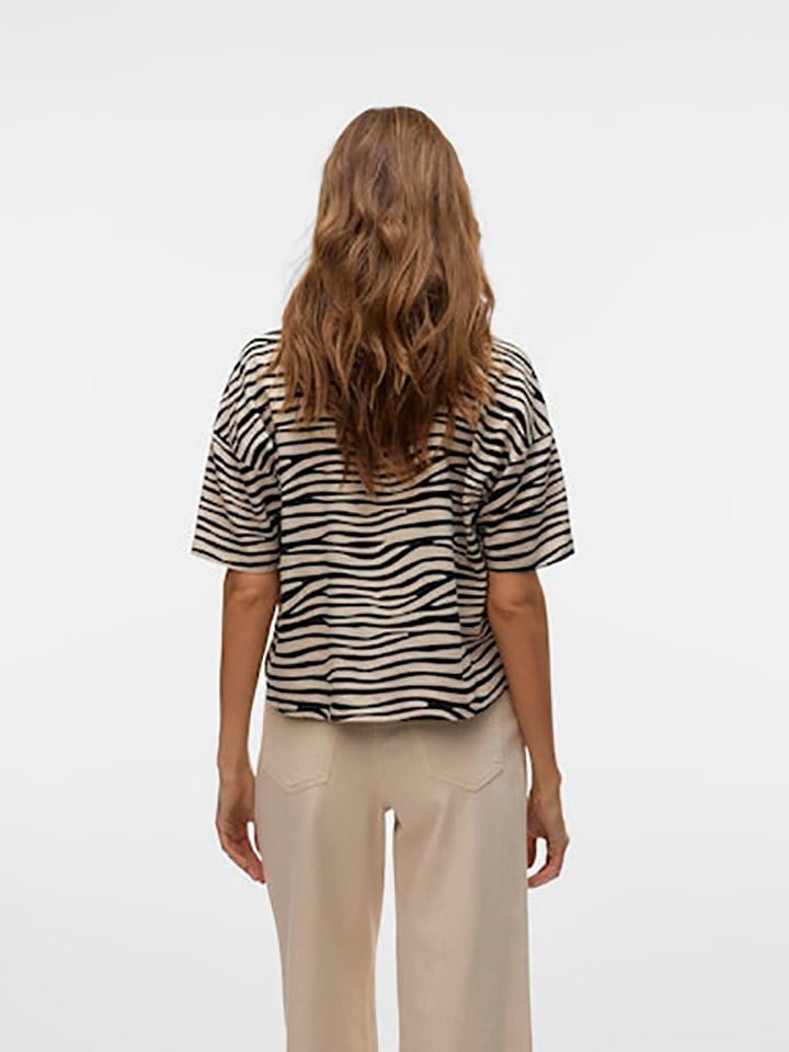 Vero Moda Shirt in Schwarz/ Beige günstig kaufen