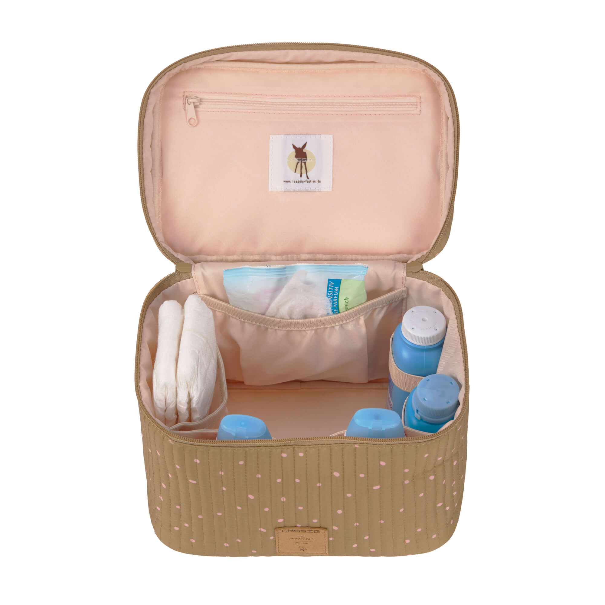 Wickeltisch Organizer - Nursery Caddy To Go, Dots Curry