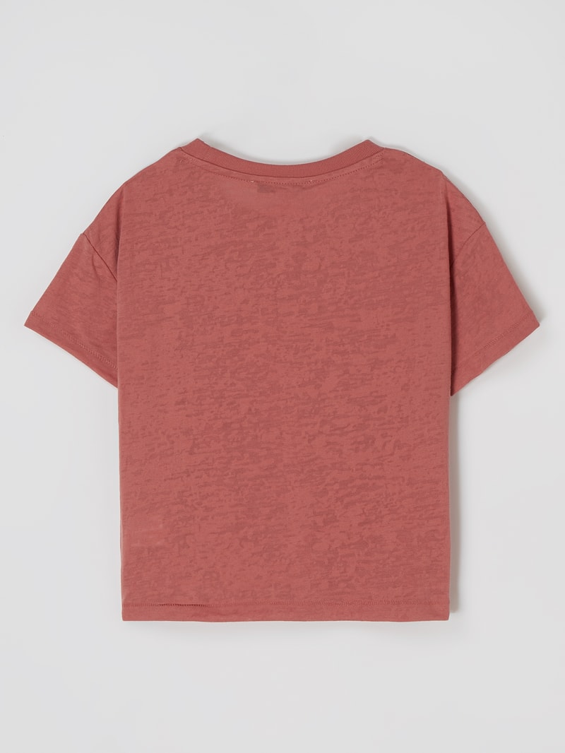 T-Shirt mit Ausbrenner-Effekt in terrakotta