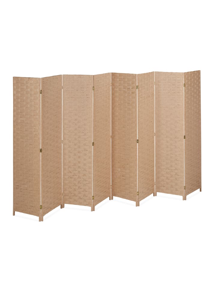 relaxdays Paravent in Natur - (B)320 x (H)170cm günstig kaufen onesize