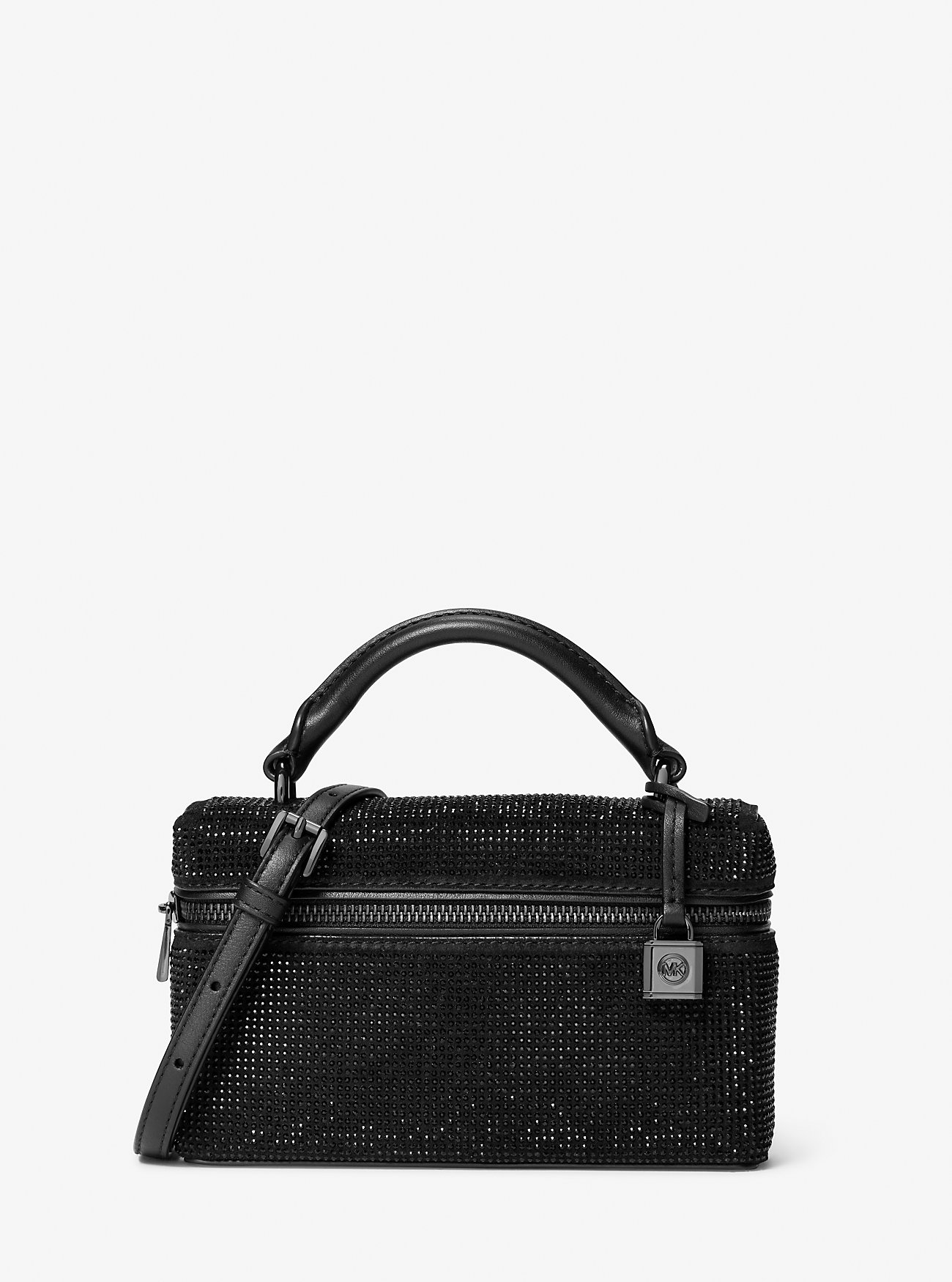 Jana Extra-Small Embellished Suede Convertible Crossbody Bag - BLACK