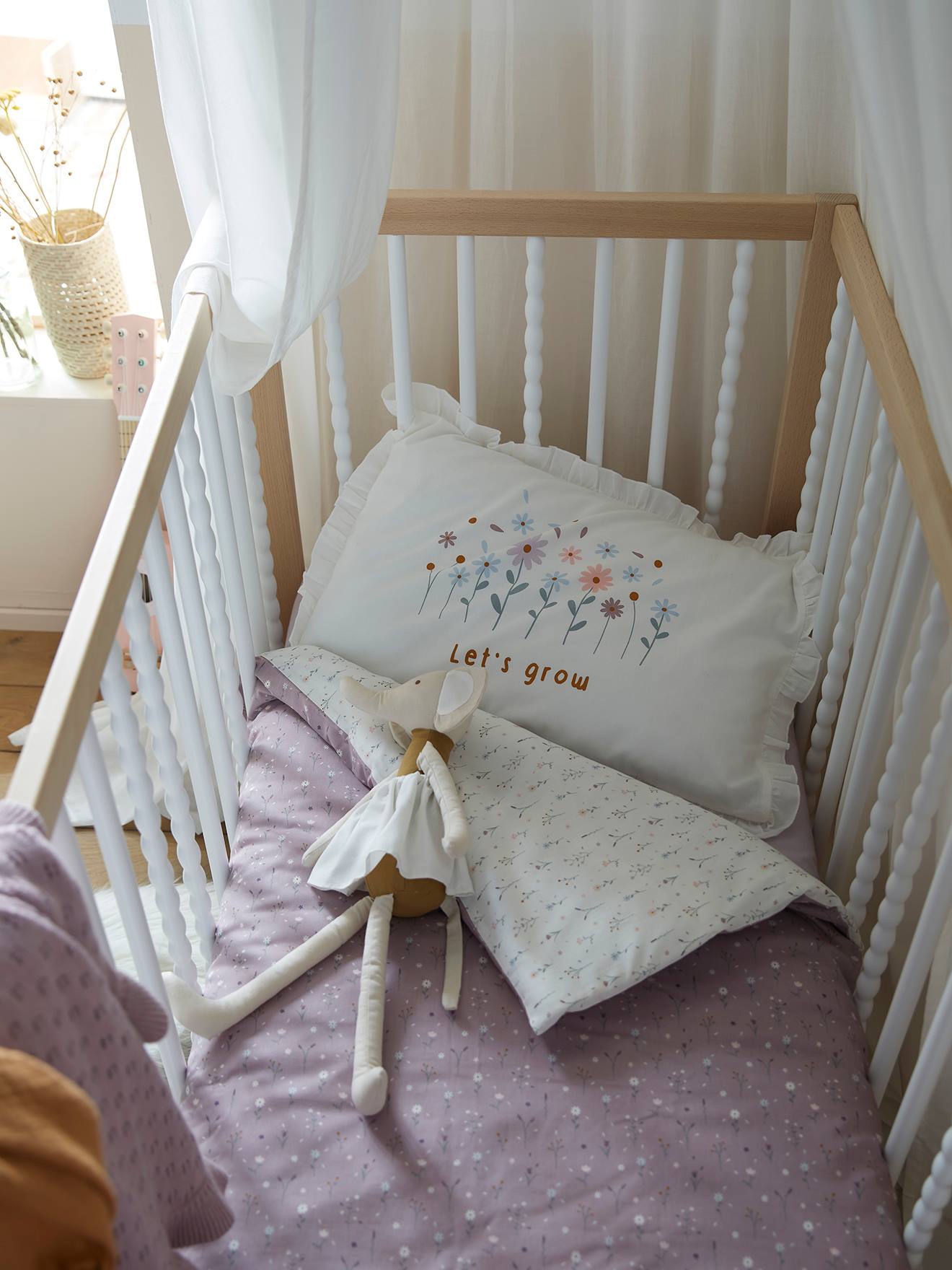 Vertbaudet Baby Kissenbezug PROVENCE Oeko-Tex - wollweiß