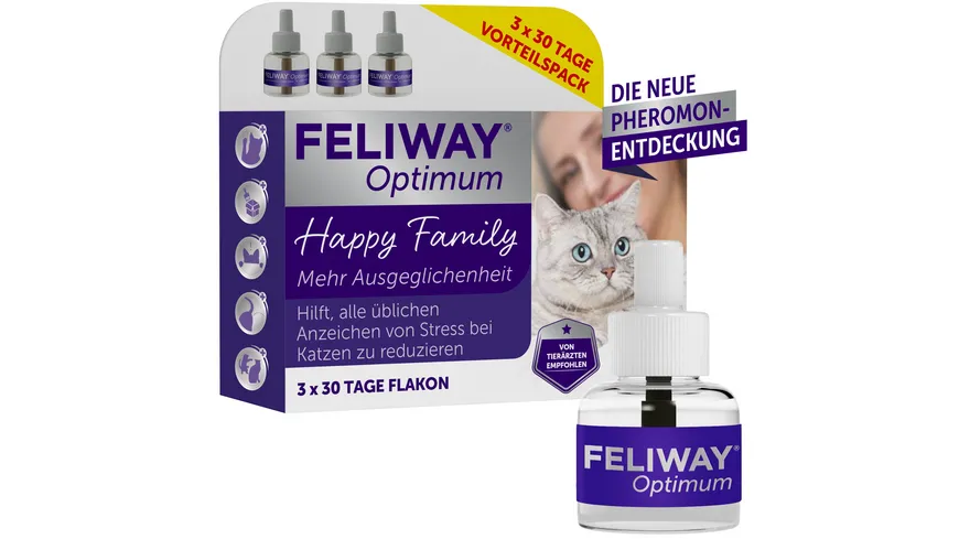 Feliway Katzenzubehör 3x30 Tage 144 ml