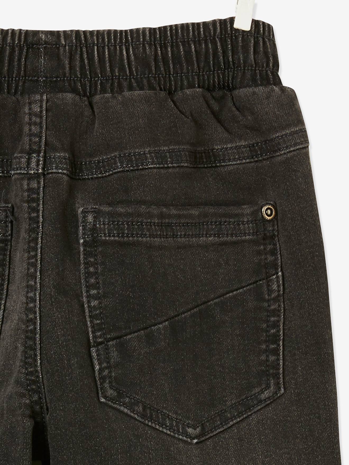 Vertbaudet Gefütterte Jungen Jeans, Straight-Fit Oeko-Tex - blue black