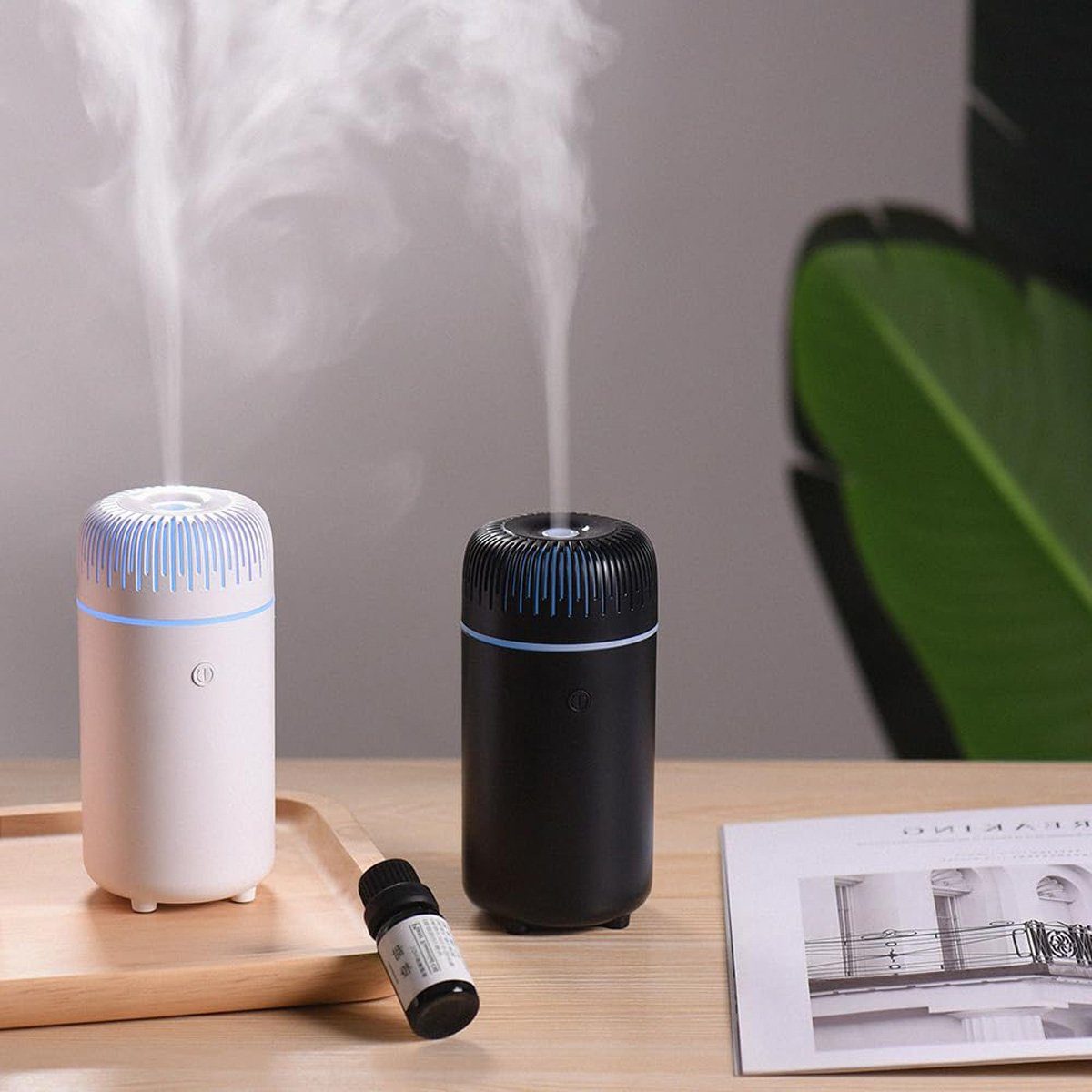 götäzer Diffuser Autodiffusor -Luftbefeuchter Aromatherapie ätherischer Öldispergierer, USB -Ladung, cool, mini tragbar, für Autos und Familienbüros geeignet