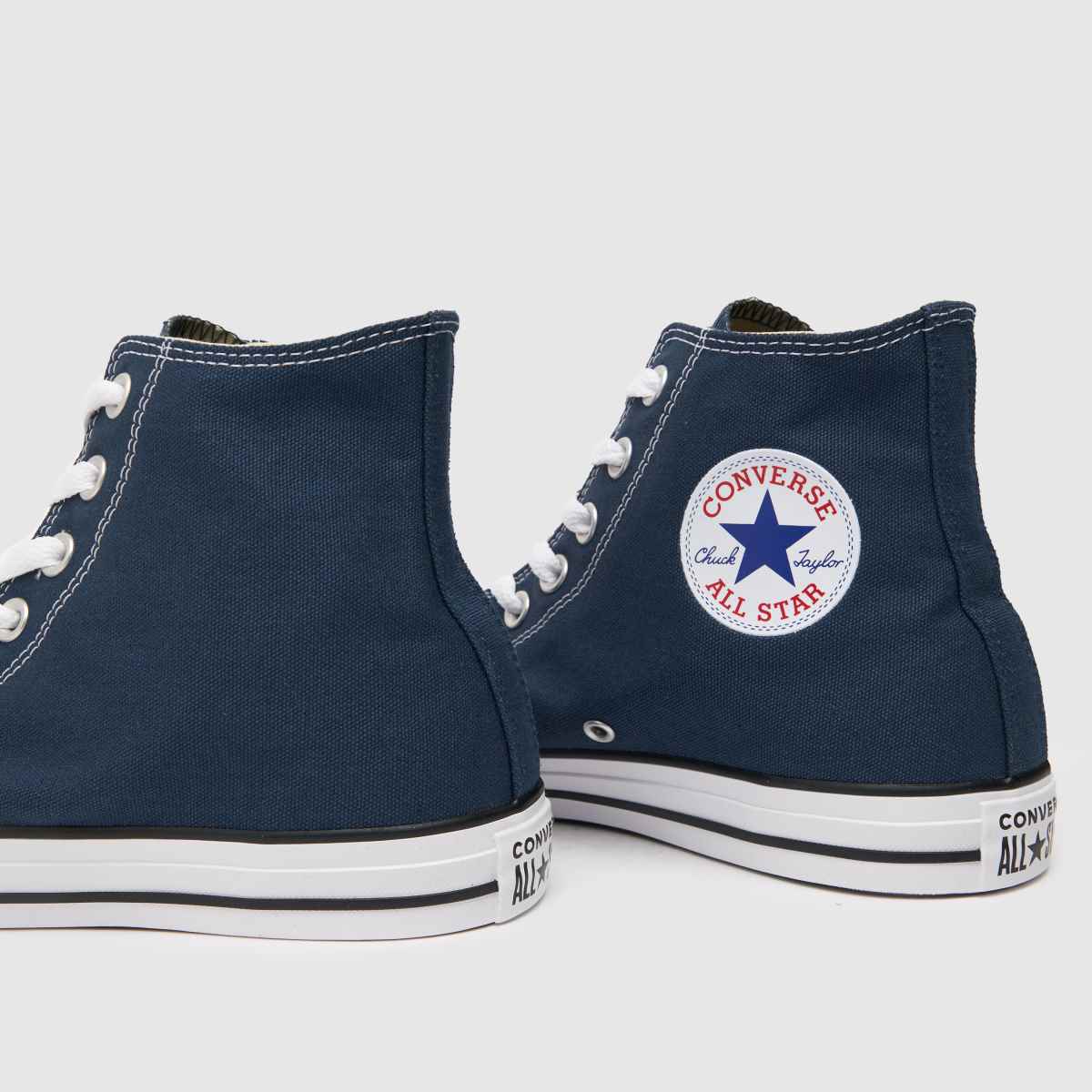 Converse – All Star – Marinblå höga sneakers