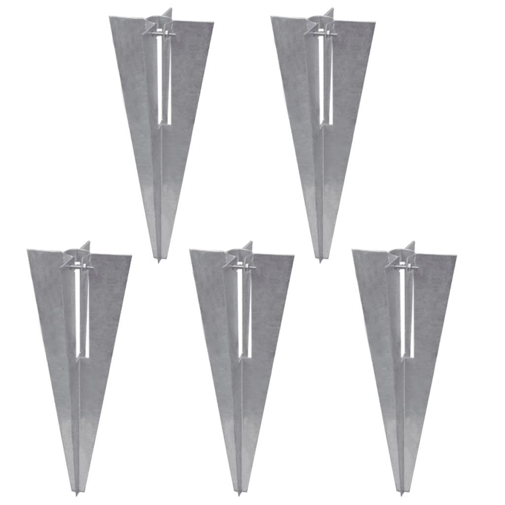vidaXL Gartenzaun Maschendrahtzaun mit Pfosten Bodenhülsen Stahl Verzinkt 15x0,8m, (1-St)